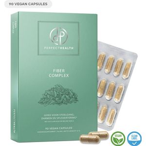Perfect Health - Vezel Supplement - Psylliumvezels Capsules 1500mg - 90 Stuks - Fiber Probiotica voor darm en stoelgang - Hoge Dosering - Vegan
