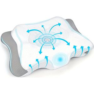 Xerolax Anti Snurk Kussen - Snore Stopper - Kussen Zij Slaper - Anti Snurk - Tegen Snurken - Apneu Kussen - Grijs