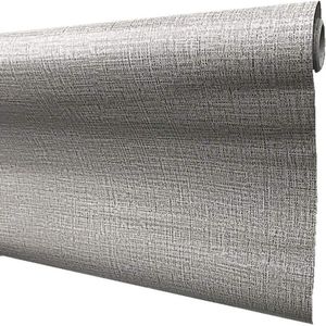 Home & Marker - Zelfklevend Behang Dik - 35 x 500 cm - Voor Woonkamer & Slaapkamer - Vinylbehang - Waterdicht - WALLPOSH gray