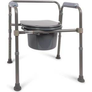 Parvum Flex Toiletstoel - Opvouwbare postoel - Inclusief emmer met deksel - In hoogte verstelbare WC stoel - Commode stoel