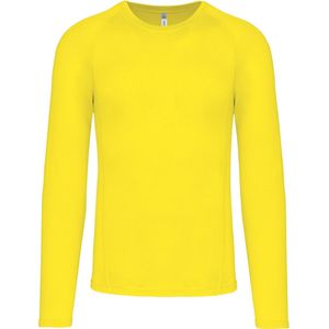SportOndershirt Unisex XS Proact Lange mouw Flashy Yellow 88% Polyester, 12% Elasthan