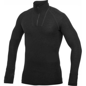 Merino Base Layer Zip Turtleneck LITE - Black