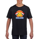 Zwart Holland supporter kampioen shirt kinderen 110/116