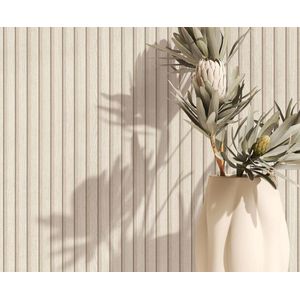 Provento - Zelfklevend behang met beige houtlook Skandi houten panelen - 6,00 x 0,53 m - decoratief, interieur, renovatie
