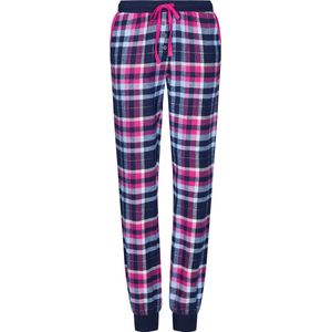 Flanellen pyjamabroek roze blauw geruit Emma - Roze - Maat - 38