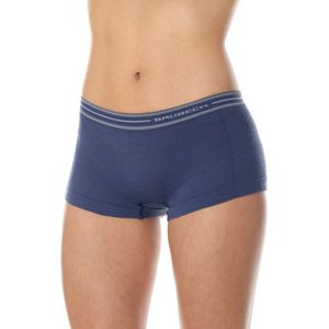 Brubeck | Active Wool - Dames Thermo  Boxershort met Merino Wol - Naadloos - Jeansblauw S