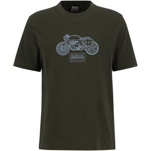 BARBOUR - Heren t-shirt - Maat L - Mannen - Groen -
