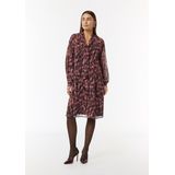 comma - A-lijn Jurk - Korte Chiffon - Abstract Patroon