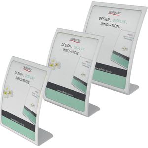 Deflecto 2304WEU Follderhouder (tafelmodel) Voor papierformaat: DIN A4 staand Wit, Transparant 1 stuk(s)