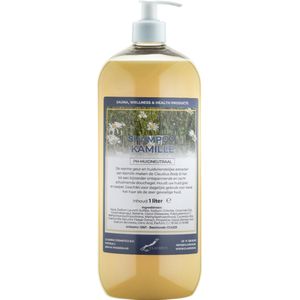 Shampoo Kamille - 1 liter (transparant) met witte pomp - Haarverzorging