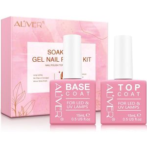 Gel Nagellak Set - Top en Base Coat Gel Lak – Glans en Hechting – Gelnagels - 2x15ml