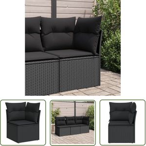 The Living Store PE Rattan Tuinbank - 62 x 62 x 69 cm - Opbergfunctie - Comfortabele Zitting Tuinbank - Pe Rattan - Outdoor Bank - Lounge Set - Tuinset - Zwarte Tuinbank - Ergonomische Zitting - Opbergvak - Waterdicht