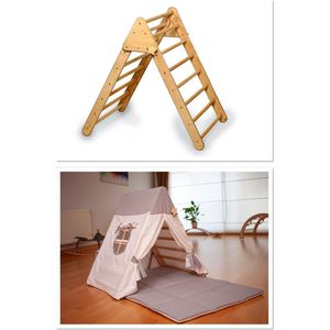 Klimdriehoek - Pikler driehoek - Klimrek Peuter - Montessori Speelgoed
