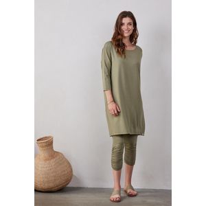 DIDI Dames Loose dress 3/4 sleeves in aloe green maat 36