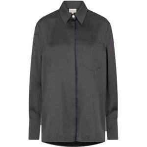 Dante 6 - Luiza - Blouse - Zwart - Satijn