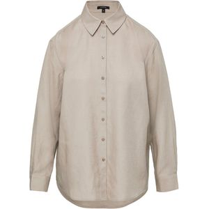 comma - Blouse - Linnenblend - Relaxed-fit - Lange Mouwen