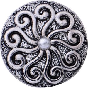 Quiges - Dames Click Button Drukknoop 18mm Ornament - EBCM331