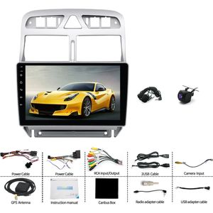 9-Inch Android 15 Car Stereo for Peugeot 307 (2002 - 2013), 2GB+64GB with RDS, Carplay & Android Auto, WiFi Bluetooth, GPS Navigation, SWC, AHD Camera and Mic