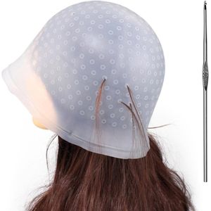 Siliconen haarkap - haar-accenten - herbruikbare highlight-cap met haken - voor vrouwen en meisjes - haaraccessoires