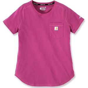 Carhartt Damen Midweight Pocket T-Shirt Magenta Agate-XS