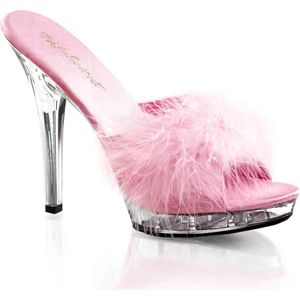 Fabulicious - LIP-101-8 Muiltjes met hak - US 13 - 44 Shoes - Roze/Transparant