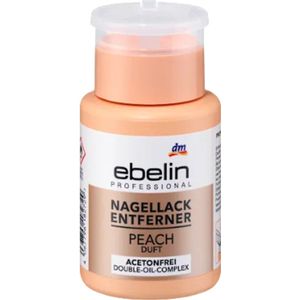 Ebelin Nagellakremover met Pomp | Zonder aceton - 1x 125 ml | Met perzikgeur