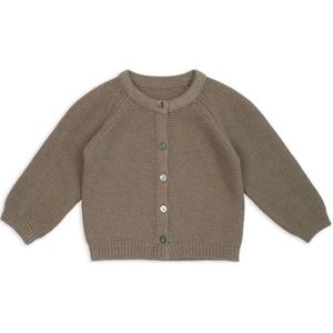 Lodger - Baby vest – Zacht merinowol & katoen – Bruin – Maat 56 – Sluit goed aan bij de hals