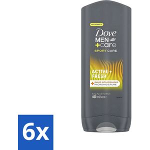 Dove - Douchegel - Men+ Care Active Fresh - Verfrissend en langdurige bescherming - 400 ml - Voordeelverpakking - 6 stuks