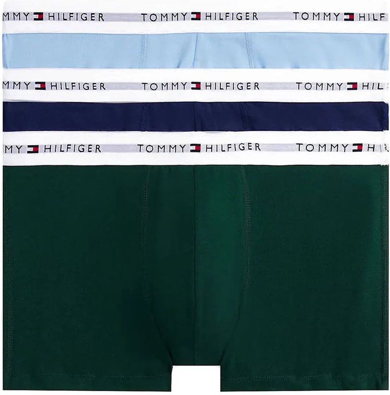 Tommy Hilfiger - Underwear Trunk 3P - Boxershorts - Orn Grn/Prp Nvy/Vess Blu - Nauwsluitend