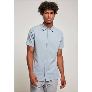 Urban Classics Overhemd -XXL- Knitted shirt Blauw