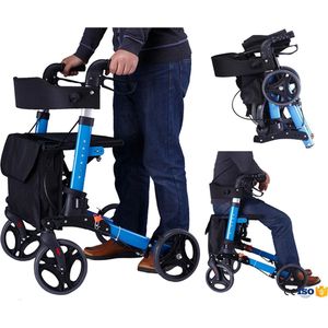 IMPAQT Rollator - Lichtgewicht, stabiel en klein opvouwbaar - Blauw
