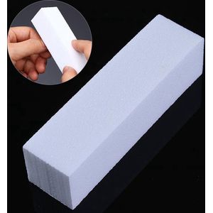 New Age Devi - ""Ontvetten/Opruwen van Natuurlijke Nagels: 2x Nagelblok/Bufferblok/Witte Blok, Wit voor Kunstnagels