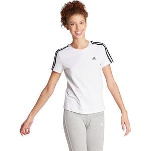 adidas Sportswear Essentials Slim 3-Stripes T-shirt - Dames - Wit- XS