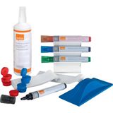 Nobo Whiteboard Starterkit - Met 4 Whiteboard stiften - Wisser - Magneten - Reinigingsspray