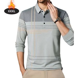 Livano Poloshirt Heren - T-Shirt Heren - Shirt - Overhemd - Polo Shirt Lange Mouwen - Lichtgrijs - XXXL