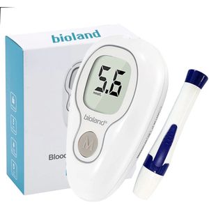 De P&P Goods Glucosemeter – Bloedsuikermeter - Glucose Meter - Micro Bloedafname - Nauwkeurige Meting – Bloedsuiker – Incl Prikpen – Draagbaar – Wit