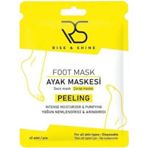 Rise and Shine Rise & Shine Peeling Foot Mask - Intense Moisturizer & Purifying, Exfoliërend Voetenmasker, Eeltverwijderaars, Peeling Sokken - Sokken 1 paar - 25 ml, Dilan Polat