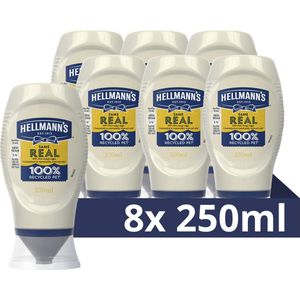 Hellmann's Real Mayonaise - 8 x 250 ml - Voordeelverpakking