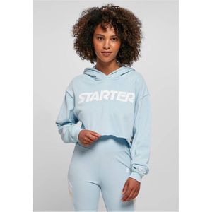 Starter Black Label - Logo icewaterblue Crop Hoodie - XS - Blauw