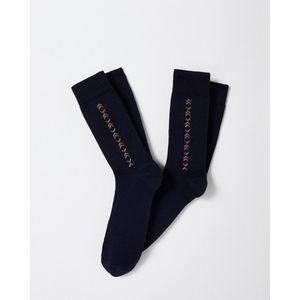 Damart - Set van 2 paar sokken jersey gebreid van mix van wol en Thermolactyl - Mannen - Blauw - 39/41