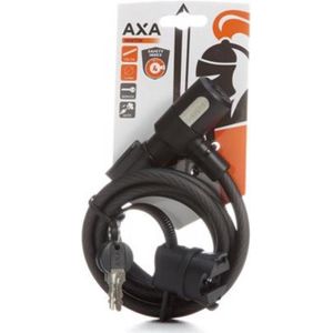 Spiraalkabelslot AXA Newton 150/ø10mm met houder - zwart (op kaart)
