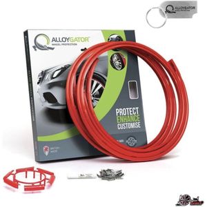 Alloygator Velgbescherming + Sleutelhanger | Rood | Stoeprand Bescherming | INTER (12-19"" inch)