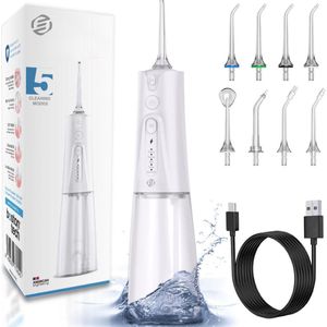 Equivera Waterflosser - Monddouche - Elektrisch Flosapperaat - Water Flosser - Waterflosser Draadloos - Water Flosser Draadloos - Draadloos en Oplaadbaar - Must have voor uw hygiëne!