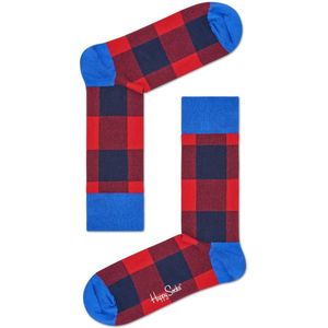 Happy Socks Lumberjack Sokken - Blauw/Rood - Maat 36-40