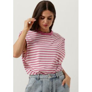 Catwalk Junkie Folded Shoulder Top Tops & T-shirts Dames - Shirt - Roze - Maat 40