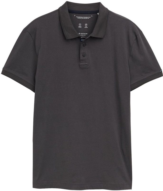 TOM TAILOR Poloshirt voor heren, 10899 - Tarmac Grey, XL
