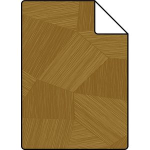 Proefstaal Origin Wallcoverings eco-texture vliesbehang grafisch 3D motief warm goud - 347953 - 26,5 x 21 cm