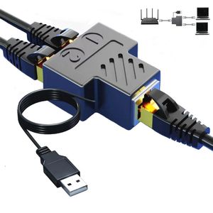 RJ45 Splitter Adapter voor Twee Apparaten - Dual Port Ethernet Connector