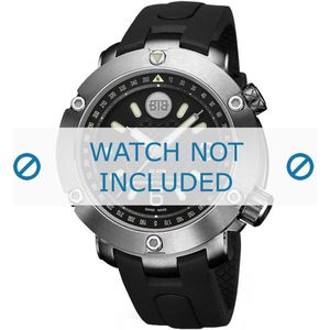 Buddha to Buddha Horlogeband BTB.M.D.3H.03 Rubber Zwart 21mm