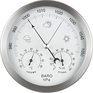 Weerstation Binnen en Buiten - Draadloos Weerstation - Digitale Temperatuur- en Vochtigheidsmeter - LCD Display - Inclusief Buitensensor